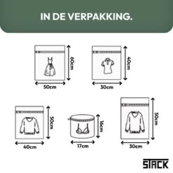 Merkloos Waszakken | Set Van 5 Waszakjes Met Rits - Waszak - Wasnet - Kledingzakjes - BH Was Zakjes - Laundry Bag Set Voor Ondergoed - Kleding - Delicaat Wasgoed - Wasmachine Zakjes - Wasgoed -HG Sales 1200x1200 1328
