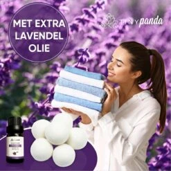 Merkloos Droger Ballen XL 6 Stuks Inclusief Lavendelolie – Zero Waste Dryer Balls - Duurzaam – Wasverzachter – Herbruikbare Drogerballen – Droogt De Was Sneller – Tiny Panda -HG Sales 1200x1200 1343