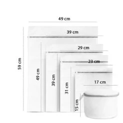 ForDig Wasnet Waszakjes (5 Stuks) Voor Lingerie En Fijne Was - Geschikt Voor Wasmachine - Met Rits - Wit -HG Sales 1200x1200 1424