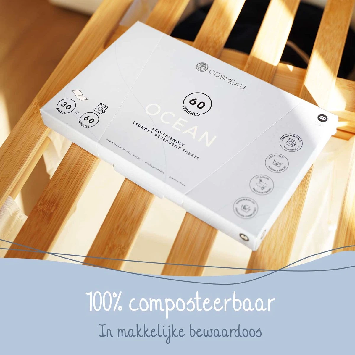 Cosmeau Wasstrips 60 Wasbeurten Zeebries Wasmiddel Wasvellen Wasdoekjes Detergent Sheets Eco Laundry Strips - Plasticvrij Biologisch Eco 10 Cosmeau Wasstrips 60 Wasbeurten Zeebries Wasmiddel Wasvellen Wasdoekjes Detergent Sheets Eco Laundry Strips - Plasticvrij Biologisch Eco - Afbeelding 10
