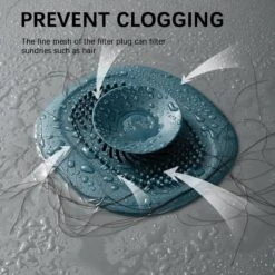 Merkloos Luxe Doucheputje Afvoer Plug Zeef Stopper Stop - Universele Haarfilter Haarvanger Gootsteenstop Afvoerstop Onderdeel Afvoerputje Stopper Putje Rooster Voor Wastafel Gootsteen Spoelbak Bad Douchebak Keuken Wasbak Badkuip Aanrecht - Siliconen - Blauw -HG Sales 1200x1200 1537