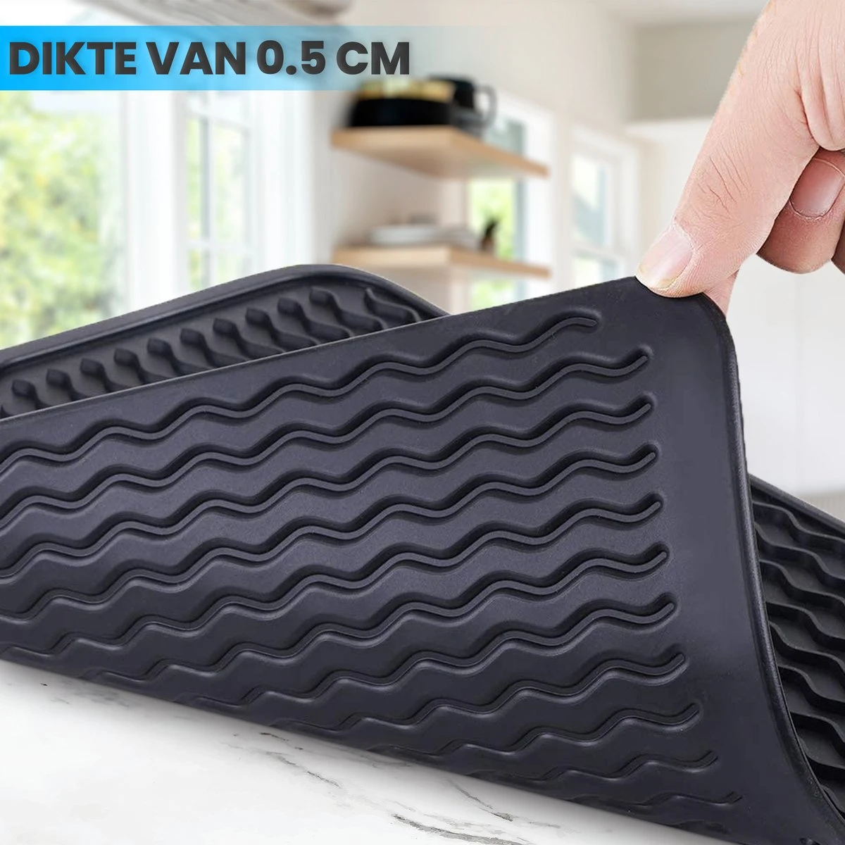 Bangosa Afdruipmat - Vaat Afwas Droogmat - Siliconen 50 X 40 2 Bangosa Afdruipmat - Vaat Afwas Droogmat - Siliconen 50 X 40 - Afbeelding 2