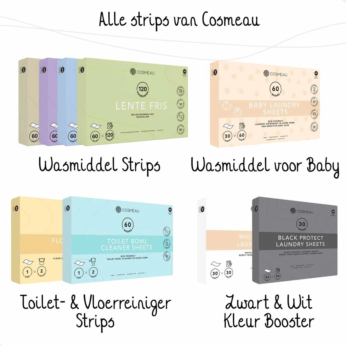 Cosmeau Wasstrips 60 Wasbeurten Zeebries Wasmiddel Wasvellen Wasdoekjes Detergent Sheets Eco Laundry Strips - Plasticvrij Biologisch Eco 14 Cosmeau Wasstrips 60 Wasbeurten Zeebries Wasmiddel Wasvellen Wasdoekjes Detergent Sheets Eco Laundry Strips - Plasticvrij Biologisch Eco - Afbeelding 14