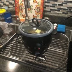 IBright Oprolbare Afdruiprek - Pannen Rooster Hittebestendig - Afdruiprooster - Pannenonderzetter - RVS Zwart -HG Sales 1200x1200 1551