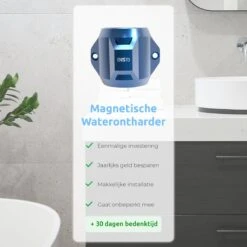 ENISTO® Magnetische Waterontharder Medium – Waterontharder Magneet – Douchefilter – 15.000 Gauss – Waterontkalker – Waterverzachter – Antikalk – Blauw – RVS -HG Sales 1200x1200 1634