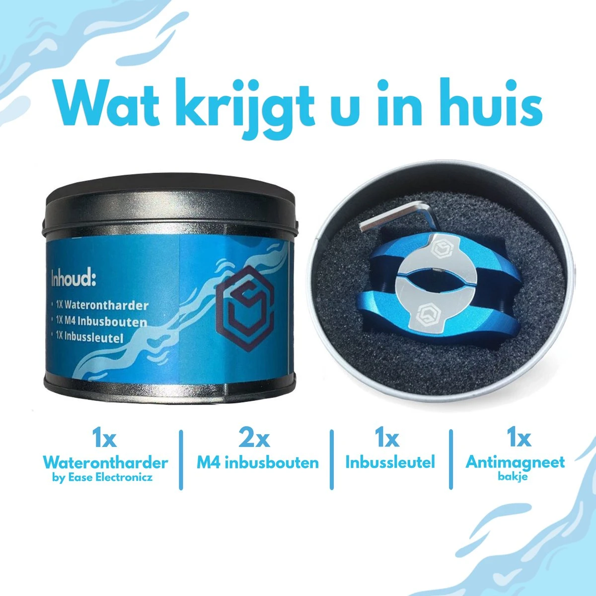 Ease Electronicz Magnetische Waterontharder 15.000 Gauss - Waterverzachter - Waterontharder Magneet - Waterontkalker - Antikalk Magneet 7 Ease Electronicz Magnetische Waterontharder 15.000 Gauss - Waterverzachter - Waterontharder Magneet - Waterontkalker - Antikalk Magneet - Afbeelding 7
