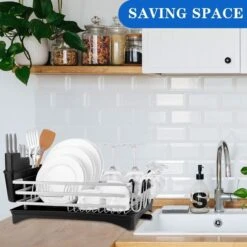 Doogo® Afdruiprek Met Bestekkorf En Lekbak Voor Keukenborden En Bestek Afdruiprek Met Draaibare Uitloop -HG Sales 1200x1200 1712