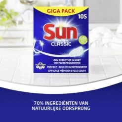 SUN® Sun Vaatwastabletten Classic - 105 Stuks - Voordeelverpakking 18 SUN® Sun Vaatwastabletten Classic - 105 Stuks - Voordeelverpakking -HG Sales 1200x1200 1742