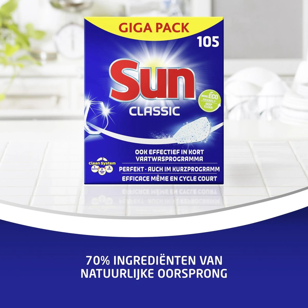 SUN® Sun Vaatwastabletten Classic - 105 Stuks - Voordeelverpakking 9 SUN® Sun Vaatwastabletten Classic - 105 Stuks - Voordeelverpakking - Afbeelding 9