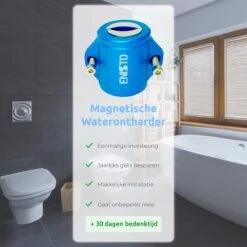 ENISTO® Magnetische Waterontharder Small – Waterontharder Magneet – Douchefilter – Waterontkalker – Waterverzachter – Antikalk – Blauw – RVS -HG Sales 1200x1200 1798