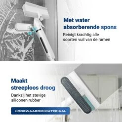 Alternative view of 4-in-1 Raamwisser Met Telescoopsteel En Spray-functie - 110cm - Ramenwasser - Ramenwisser