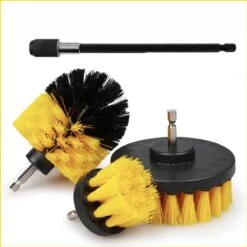 Alternative view of Professionele 4 Delige Borstelset Voor De Boormachine Incl. Verlengstuk, Deze Schoonmaak Schuurborstel Elektrisch Opzetborstel Schrobborstel Set Is Geschikt Als Schrobber Voor Badkamer, Auto, Keuken En Tuin