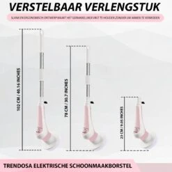 Trendosa Elektrische Schoonmaakborstel - Elektrische Schrobborstel - Poetsmachine - Handborstel - Scrubber- De Badkamer/Keuken/Auto- Roze 13 Trendosa Elektrische Schoonmaakborstel - Elektrische Schrobborstel - Poetsmachine - Handborstel - Scrubber- De Badkamer/Keuken/Auto- Roze -HG Sales 1200x1200 2246