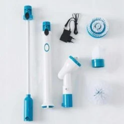 Merkloos Elektrische Schoonmaakborstel - Draadloos - 3 Opzetstukken - Oplaadbaar - Schrobber - Poetsmachine - Schoonmaak Middelen - Schoonmaak Borstel - Schrobborstel - Badkamer / Keuken - Poetsmachine - Polijstmachine - Reinigingsborstel -HG Sales 1200x1200 2281