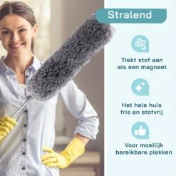 ForDig 7-Delige Plumeau Set - Duster Met Telescoopsteel Uitschuifbaar Tot 250 Cm - Inclusief Ragebol / Voegenborstel / Microvezel Doek / Chenille Borstel - Wasbaar - 360 Graden Draaibaar -HG Sales 1200x1200 2285