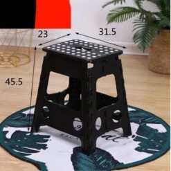 Merkloos Verdikt Kunststof Klapkruk-draagbaar-opvouwbare Kruk-Met Antislip Oppervlak Zwart 29x22cmx45cm -HG Sales 1200x1200 2349