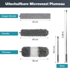Novabeau® - Telescopische Plumeau – Plumeau Met Telescoopsteel – Ragebol – Uitschuifbaar – Grijs – 3-delige Set 10 Novabeau® - Telescopische Plumeau – Plumeau Met Telescoopsteel – Ragebol – Uitschuifbaar – Grijs – 3-delige Set -HG Sales 1200x1200 2396