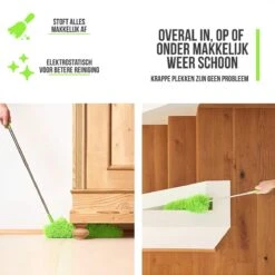 Strex Telescopische Plumeau Met Telescoopsteel - 60 Tot 140 Cm - Uitschuifbaar - Wasbaar - Flexibel 360° Draaibaar - Microvezel Ragebol -HG Sales 1200x1200 2437