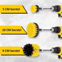 Alternative view of Borstelset Voor Boormachine - Met Verlengstuk - Borstelset Boormachine - Schrobborstel - Schuurborstel