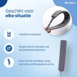 Woodoro Ragebol Uitschuifbaar Complete 9-Delige Set - Verstelbare Telescoopsteel - Plumeau - RVS - Zwart & Grijs -HG Sales 1200x1200 2465