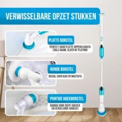 Strex Elektrische Schoonmaakborstel - Draadloze Schrobborstel - Schrobber - 3 Opzetstukken - Telescoopsteel - Poetsmachine Met Krachtige Accu 10 Strex Elektrische Schoonmaakborstel - Draadloze Schrobborstel - Schrobber - 3 Opzetstukken - Telescoopsteel - Poetsmachine Met Krachtige Accu -HG Sales 1200x1200 2476