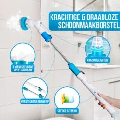 Strex Elektrische Schoonmaakborstel - Draadloze Schrobborstel - Schrobber - 3 Opzetstukken - Telescoopsteel - Poetsmachine Met Krachtige Accu 11 Strex Elektrische Schoonmaakborstel - Draadloze Schrobborstel - Schrobber - 3 Opzetstukken - Telescoopsteel - Poetsmachine Met Krachtige Accu -HG Sales 1200x1200 2477