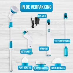 Strex Elektrische Schoonmaakborstel - Draadloze Schrobborstel - Schrobber - 3 Opzetstukken - Telescoopsteel - Poetsmachine Met Krachtige Accu 15 Strex Elektrische Schoonmaakborstel - Draadloze Schrobborstel - Schrobber - 3 Opzetstukken - Telescoopsteel - Poetsmachine Met Krachtige Accu -HG Sales 1200x1200 2481