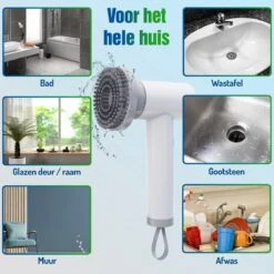 Elektrische Schoonmaakborstel - Schrobborstel - Handborstel - Schuurborstel - Schrobber - Badkamer - Toilet - Keuken 11 Elektrische Schoonmaakborstel - Schrobborstel - Handborstel - Schuurborstel - Schrobber - Badkamer - Toilet - Keuken -HG Sales 1200x1200 2484