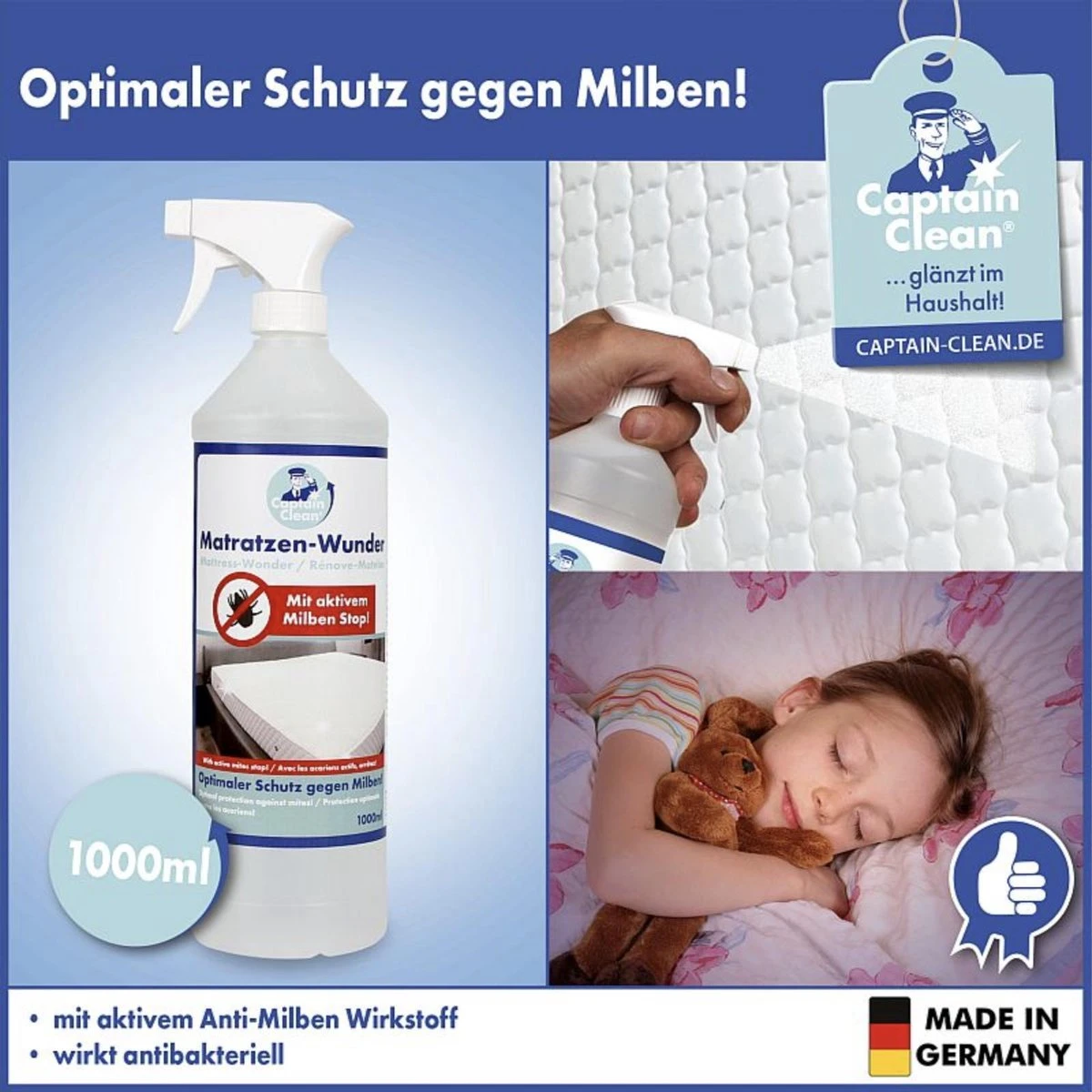 Matras Spray Dood Huisstofmijt En Overige Bacteriën 1000 Ml Puur Biologisch 3 Matras Spray Dood Huisstofmijt En Overige Bacteriën 1000 Ml Puur Biologisch - Afbeelding 3