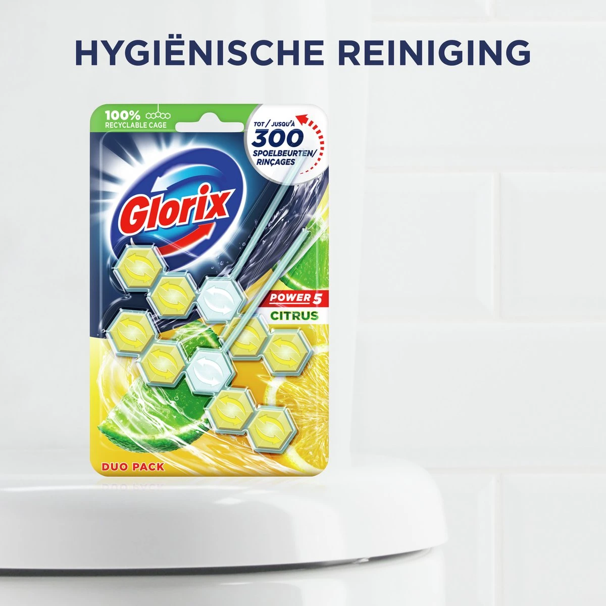 Glorix Power 5 Toiletblokken - Citroen - 7 X 2 Stuks - Voordeelverpakking 15 Glorix Power 5 Toiletblokken - Citroen - 7 X 2 Stuks - Voordeelverpakking - Afbeelding 15