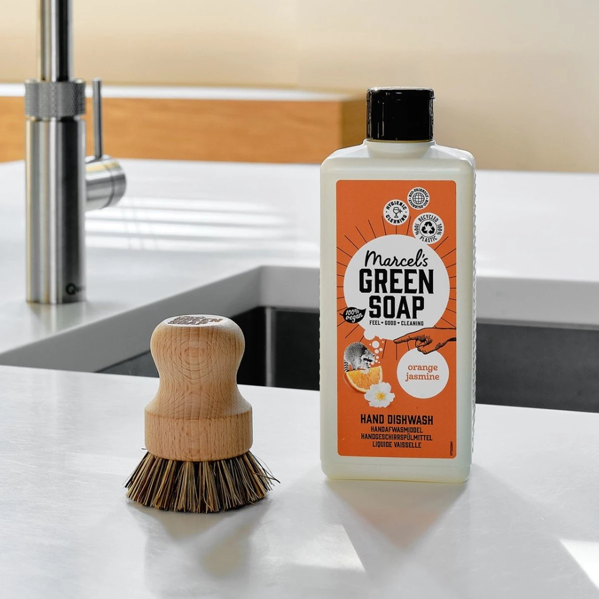 Marcel's Green Soap Afwasmiddel Sinaasappel & Jasmijn - 6 X 500 Ml 4 Marcel's Green Soap Afwasmiddel Sinaasappel & Jasmijn - 6 X 500 Ml - Afbeelding 4