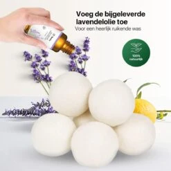 Tenify 6 XL Drogerballen + Extra Lavendel Olie - Wasbollen - Duurzaam - Schaapswol - Wasverzachter - Wasdrogerballen - Herbruikbare Droogballen - Energie Besparen 14 Tenify 6 XL Drogerballen + Extra Lavendel Olie - Wasbollen - Duurzaam - Schaapswol - Wasverzachter - Wasdrogerballen - Herbruikbare Droogballen - Energie Besparen -HG Sales 1200x1200 5