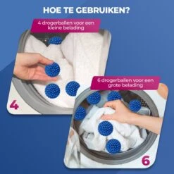 Roegaarden Drogerballen - Wasbollen - 6 Stuks - Siliconen - Sneller Droog - Anti-kreuk -HG Sales 1200x1200 51