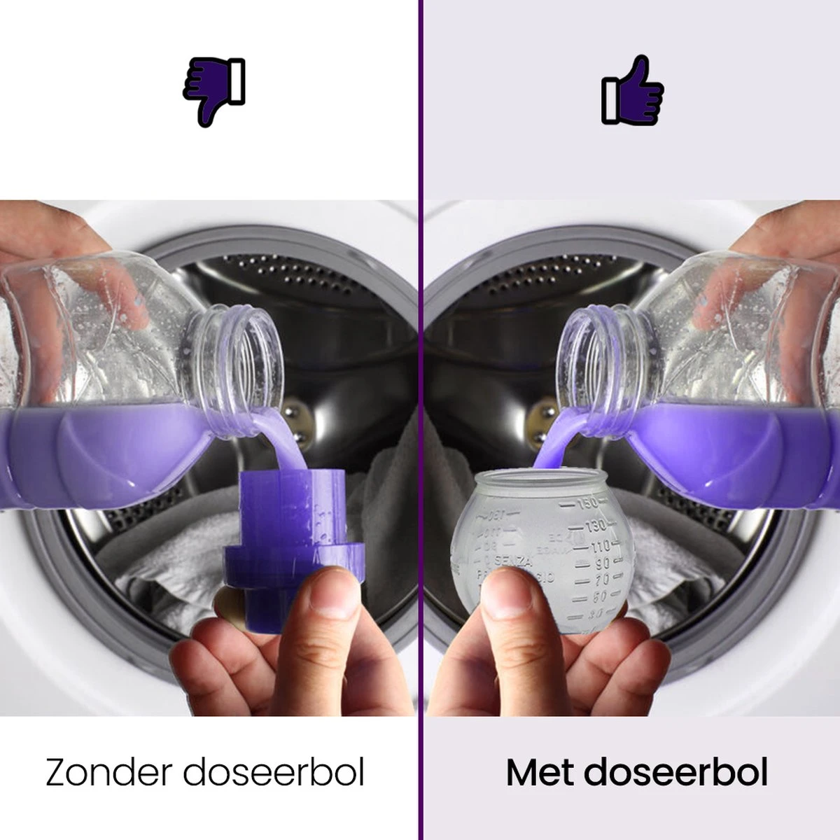 BluGo Doseerbol 5 Stuks - Wasbollen - Doseerdop - Drogerballen - Wasballen - Herbruikbaar - Maataanduiding - 150ml 6 BluGo Doseerbol 5 Stuks - Wasbollen - Doseerdop - Drogerballen - Wasballen - Herbruikbaar - Maataanduiding - 150ml - Afbeelding 6