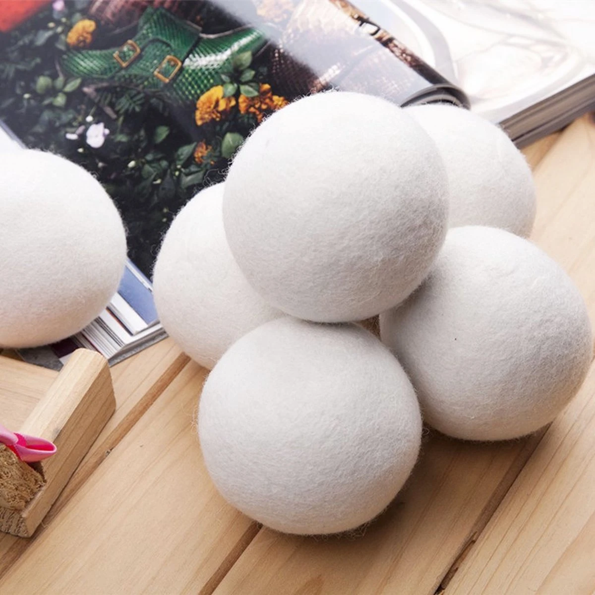 Geniet Van Gemak® | Herbruikbare Wollen Drogerballen | Wasbollen | Schaapswol | Duurzame En Energiebesparende Wasballen | 6 XL Drogerballen 7 Geniet Van Gemak® | Herbruikbare Wollen Drogerballen | Wasbollen | Schaapswol | Duurzame En Energiebesparende Wasballen | 6 XL Drogerballen - Afbeelding 7