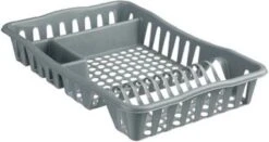 Merkloos Decopatent® Afdruiprek Voor Afwas - Afdruiprekje Met Lekbak - Kunststof Afdruipmat - Afwassen Borden & Bestek - 32.5x49x9 - Grijs -HG Sales 1200x637 2