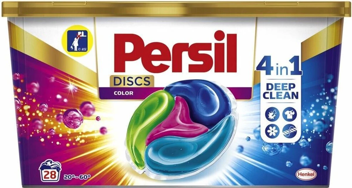 Persil® Persil Discs Color Wascapsules - Wasmiddel Capsules - Voordeelverpakking - 28 Wasbeurten 1 Persil® Persil Discs Color Wascapsules - Wasmiddel Capsules - Voordeelverpakking - 28 Wasbeurten