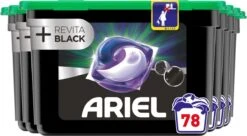 6x Ariel All-in-1 Pods+ Wasmiddelcapsules Revita Black 13 Stuks
