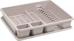 Afwas Afdruiprek Taupe Kunststof 48 X 38 X 9 Cm - Afwassen/drogen Met Lekbak