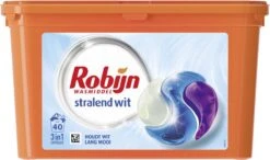 Robijn Stralend Wit 3 In 1 Wascapsules Speciaal Voor De Witte Was - 40 Wasbeurten Kwartaalbox