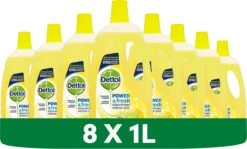 Dettol - Power & Fresh - Allesreiniger - Citrus - 8 X 1 Liter