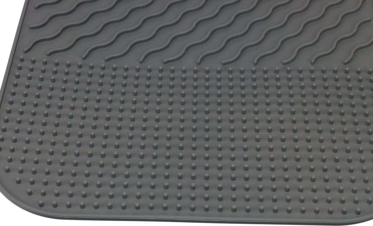 YUNICS® Afdruipmat - Afdruiprek - Vaat Afwas Droogmat - Pannenonderzetter - Hitte Bestendig - 34x27 Cm 2 YUNICS® Afdruipmat - Afdruiprek - Vaat Afwas Droogmat - Pannenonderzetter - Hitte Bestendig - 34x27 Cm - Afbeelding 2