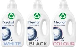 Neutral Neutral Wasmiddel Pakket Parfumvrij En Hypoallergeen Wit + Zwart + Kleur Zorgt Voor De Gevoelige Huid én Voor Het Milieu (1+1+1) X 20 Wasbeurten -HG Sales 1200x753 1