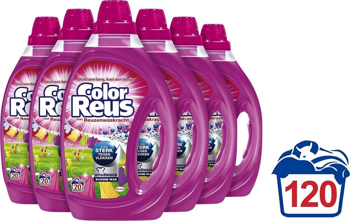 Color Reus Gel Vloeibaar Wasmiddel - Gekleurde Was - Voordeelverpakking - 120 Wasbeurten 4 Color Reus Gel Vloeibaar Wasmiddel - Gekleurde Was - Voordeelverpakking - 120 Wasbeurten - Afbeelding 4