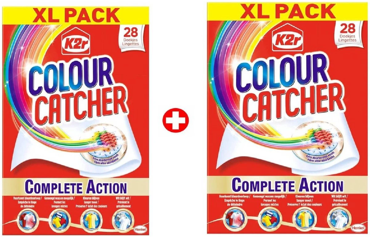 Wasmiddel - K2r Colour Catcher Anti-kleurdoorloop Doekjes 56 Stuks 2 Wasmiddel - K2r Colour Catcher Anti-kleurdoorloop Doekjes 56 Stuks - Afbeelding 2