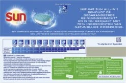 SUN® Sun All-in-1 Normaal Vaatwastabletten - 7 X 25 Tabletten - Voordeelverpakking -HG Sales 1200x786