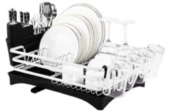 Doogo® Afdruiprek Met Bestekkorf En Lekbak Voor Keukenborden En Bestek Afdruiprek Met Draaibare Uitloop -HG Sales 1200x789 2