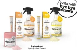 SophieGreen Voorjaarspakket; Allesreiniger + Keukenreiniger - 2x 750ml + Navullingen + Sopje Allesreiniger 100g