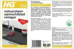 Alternative view of HG Natuurstenen Aanrechtbladreiniger - 500ml - Veilig In Gebruik - Streeploos Schoon - Dagelijkse Reiniging