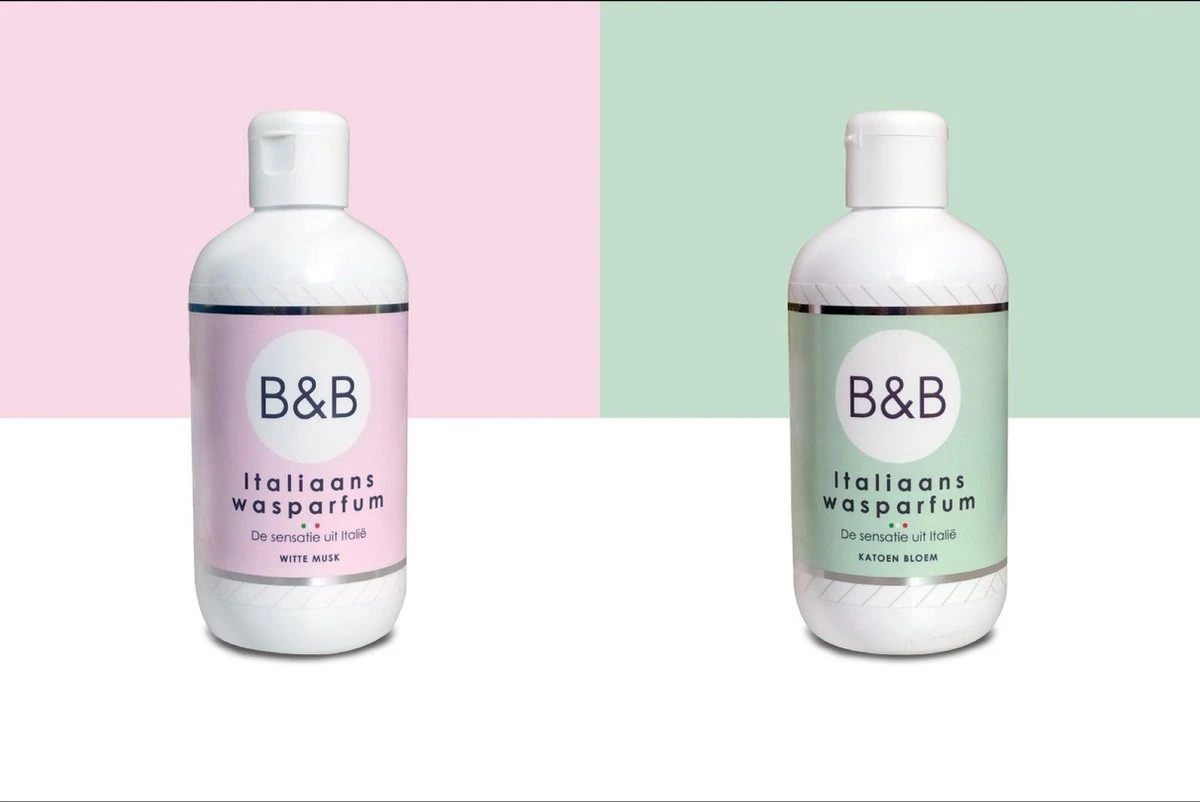 B&B Italiaans Wasparfum Katoen Bloem 250ML En Witte Musk 250ML 2 B&B Italiaans Wasparfum Katoen Bloem 250ML En Witte Musk 250ML - Afbeelding 2
